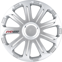 Wieldop set EVO Race 13'' Silver/Chrome Ring/Logo