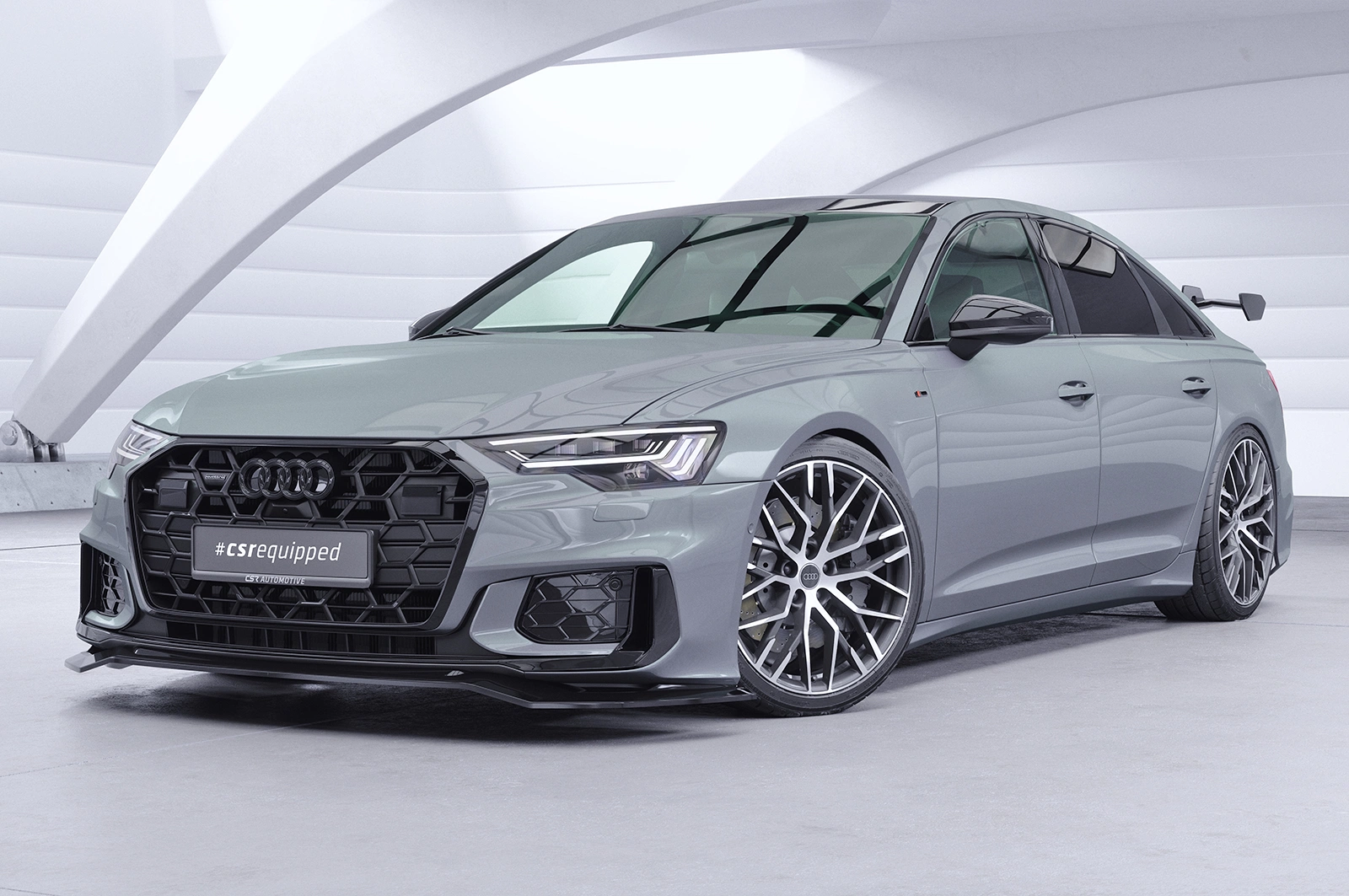 VoorspoilerAudi A6 / S6 C8 glans zwart