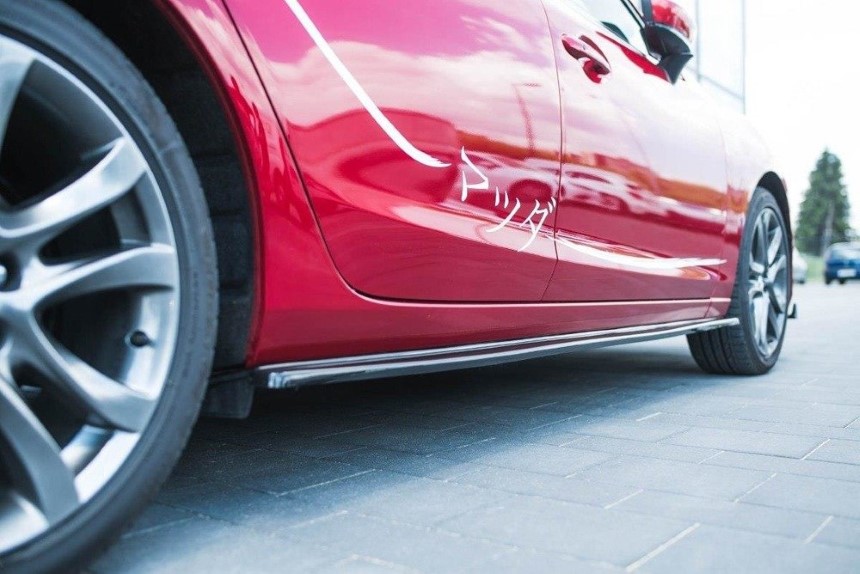 Zijskirts Mazda 6 GJ Mk3 Maxton Design glans zwart