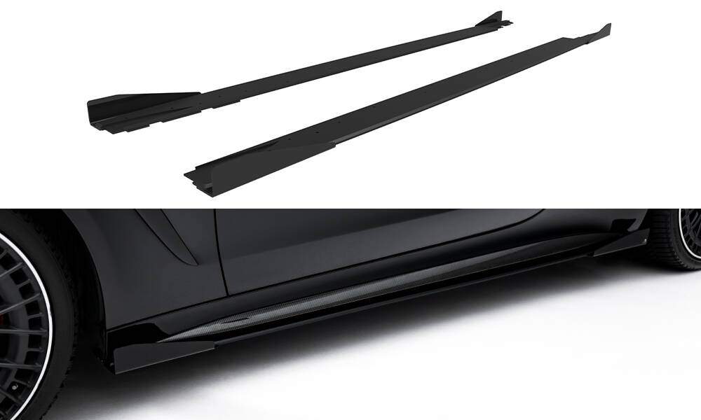 Street Pro Zijskirts + Flaps Mercedes-AMG CLE 53 C236 Maxton Glanzend zwart