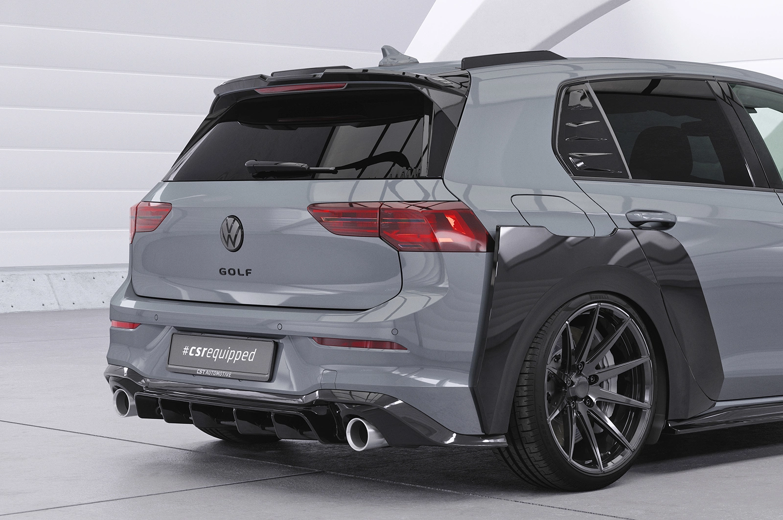Achterspoiler VW Golf 8 glans zwart