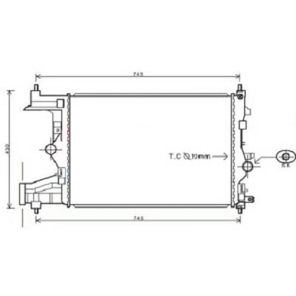 Radiator OPEL ASTRA J 09->> 580x395x28