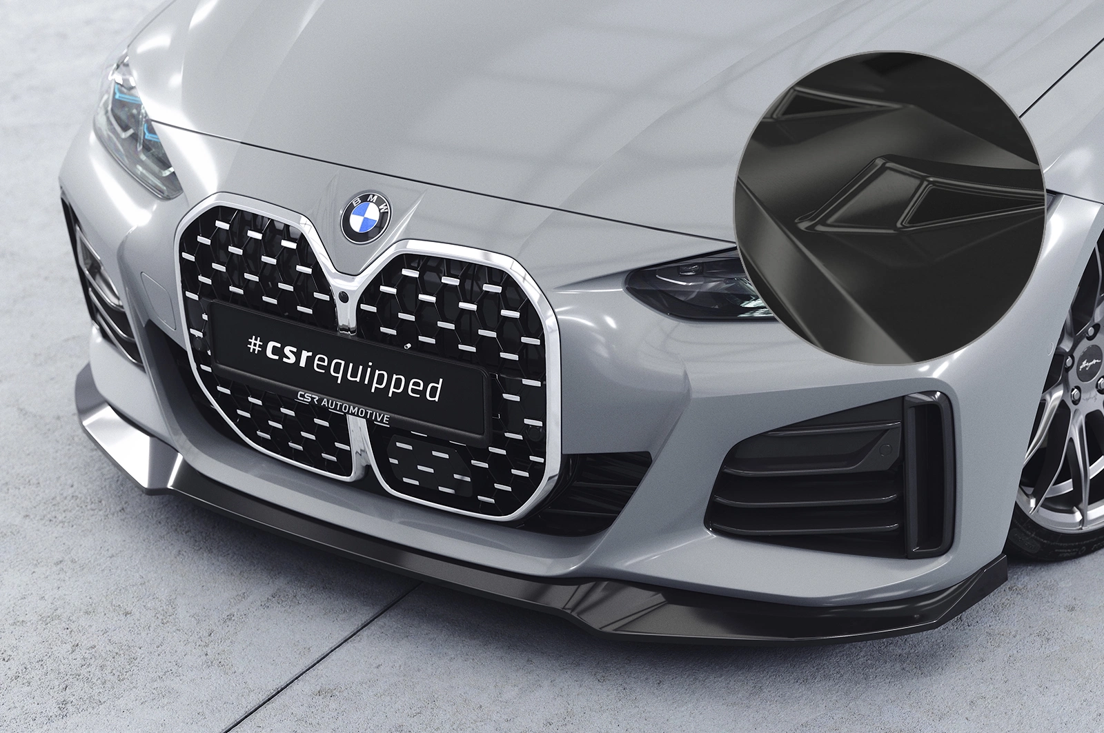 Voorspoiler BMW 4er (G26) / i4 M-Paket Glans Zwart (07/2020–)