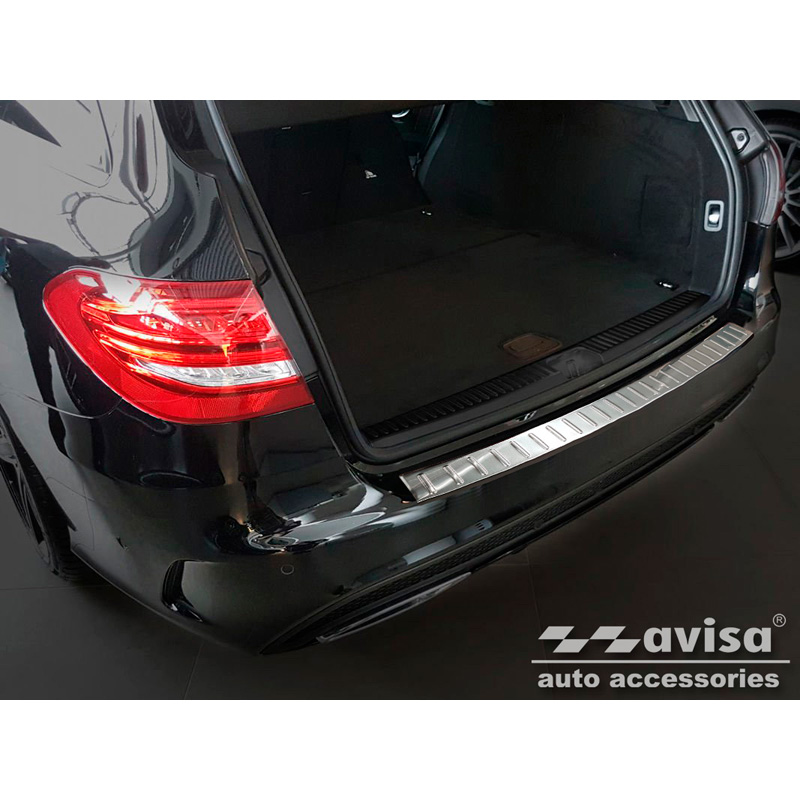 RVS Achterbumperprotector  Mercedes C-Klasse W205 Kombi 2014-2021 'Ribs'
