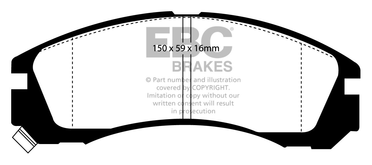 EBC Brakes MITSUBISHI Sigma 3.0 90-92 Remblokken voorzijde