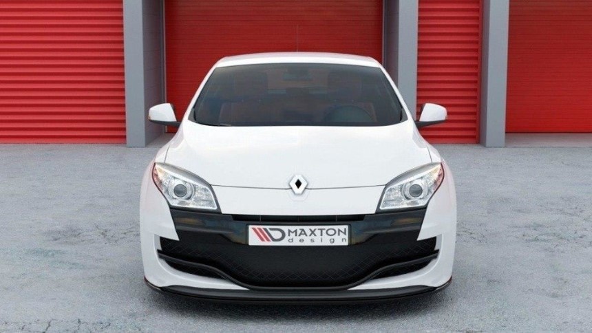 Voorspoiler Renault Megane 3 RS Maxton Design glans zwart V.1