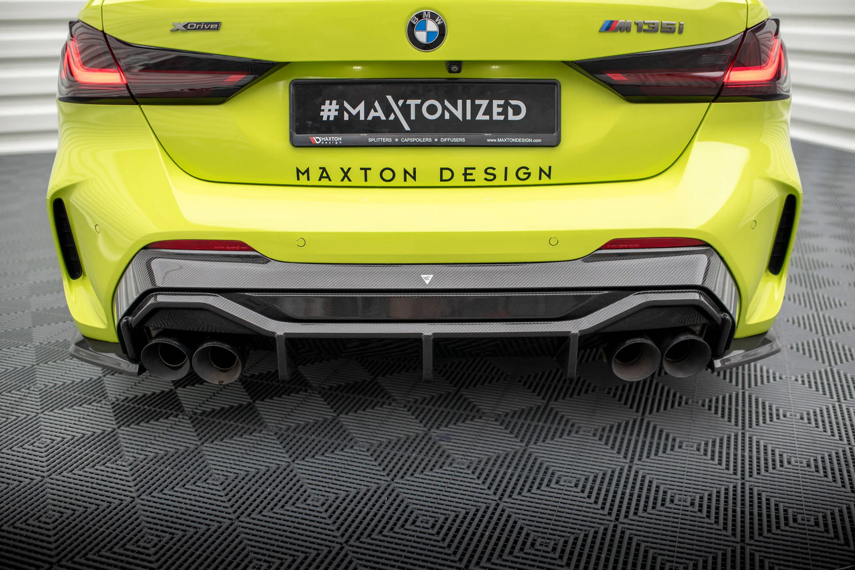 Carbon Fiber Diffuser  BMW 1 F40 M135i Prepreg V.1 + Milltek Sport Exhaust