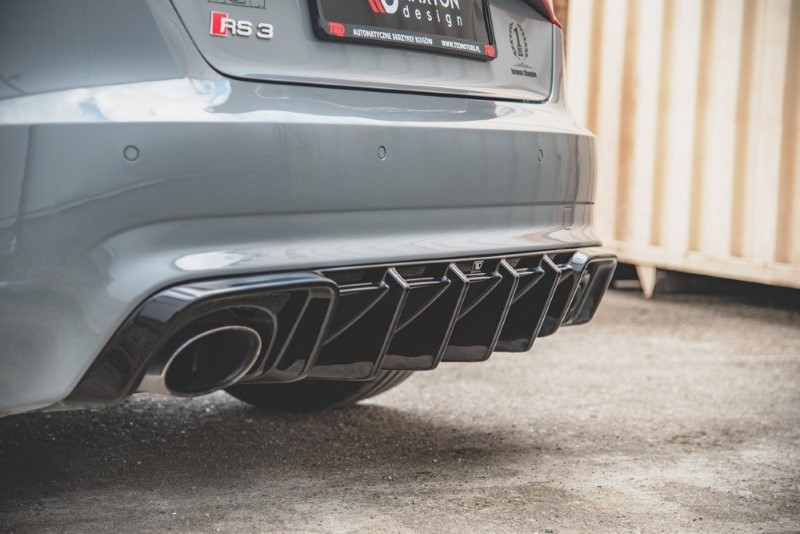 Diffuser Audi RS3 8V Sportback Maxton Glans Zwart