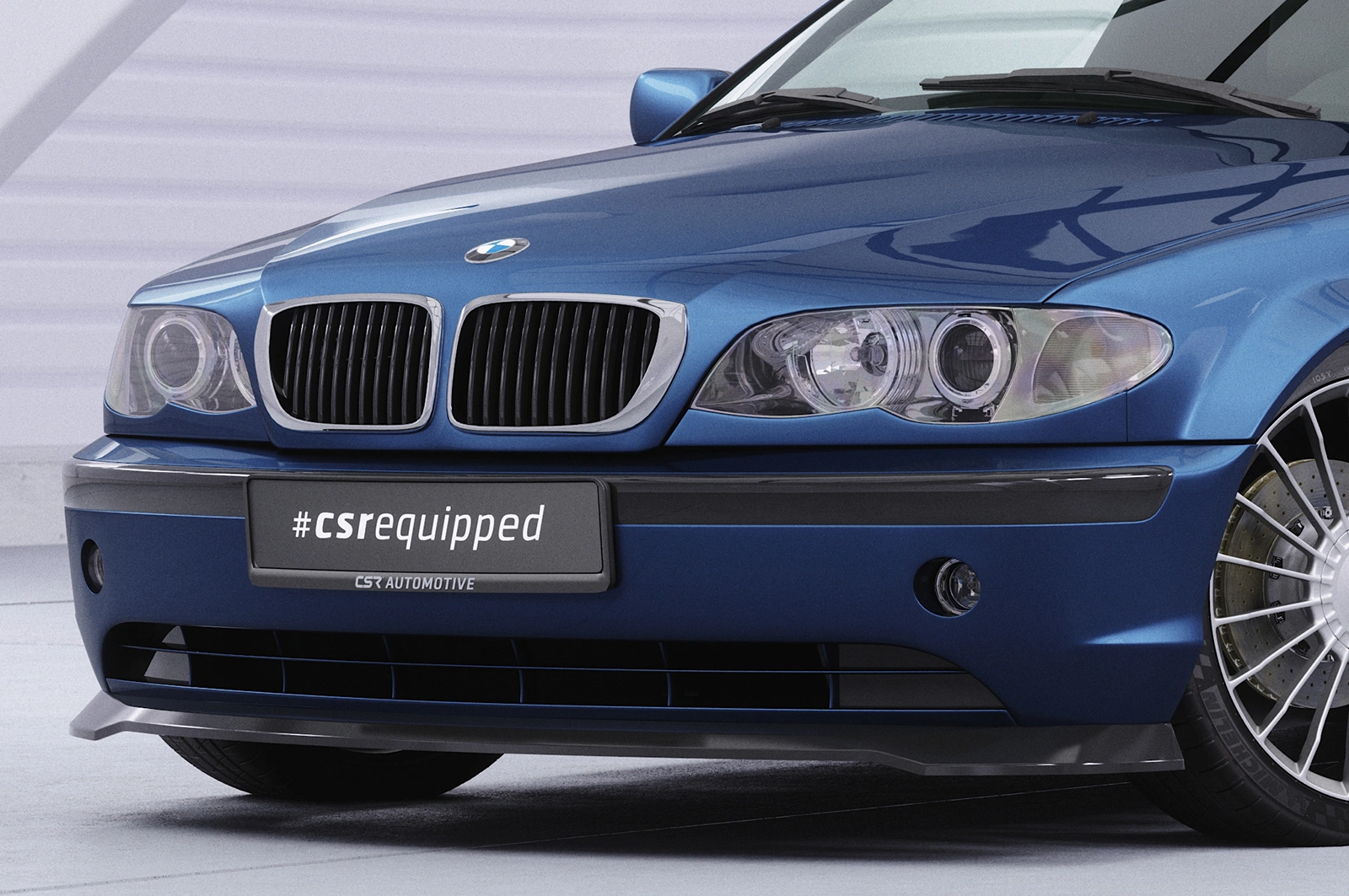 Voorspoiler BMW 3er E46 Limo / Touring glans zwart