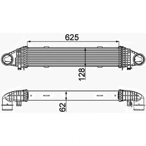 Intercooler W 204 07->> 1.6/1.8 KOMPRESOR/2.2/3.0 CDI