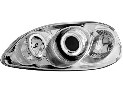 Faros Honda Civic 96-98 Angel Eyes cromo