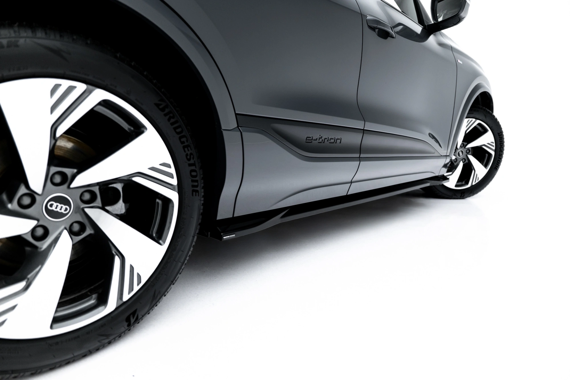 Zijskirts Audi Q6 e-tron Standard / S-Line / SQ6 e-tron SUV & Sportback Mk1 (2023–heden) – Glans Zwart