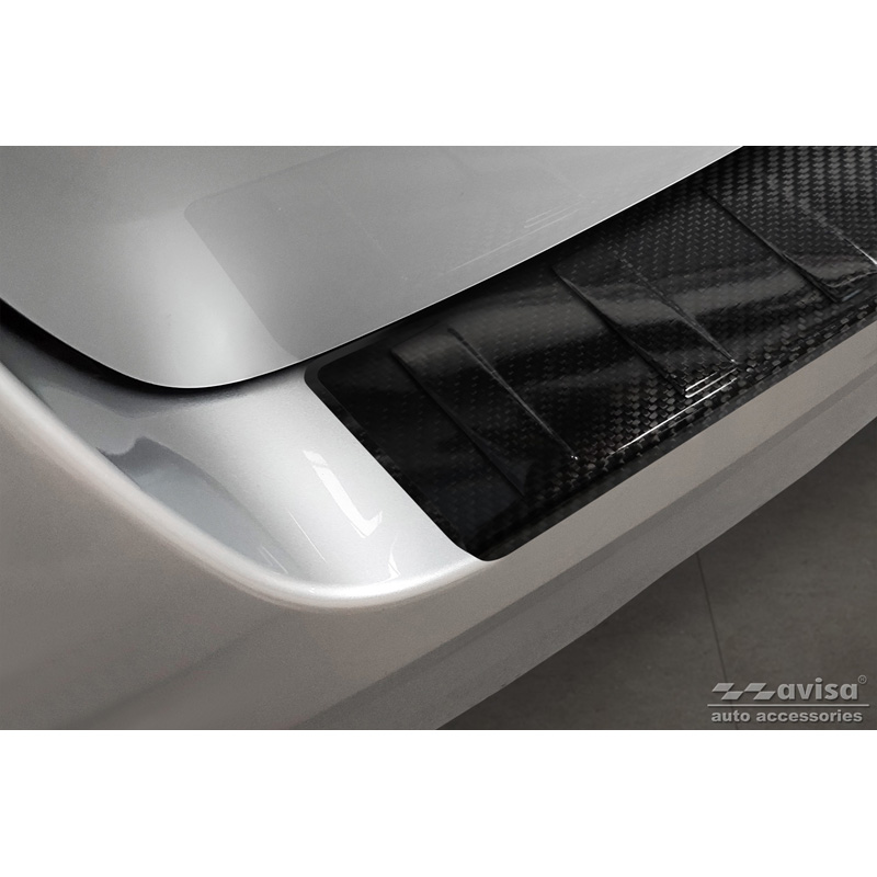 Echt 3D Carbon Achterbumperprotector  Volkswagen Multivan T7 2021- 'Ribs'