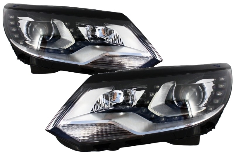 Headlights VW Tiguan 11- Led Dayline black