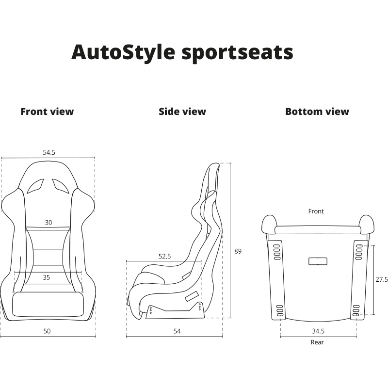 Sportstoel Type K5 Zwart
