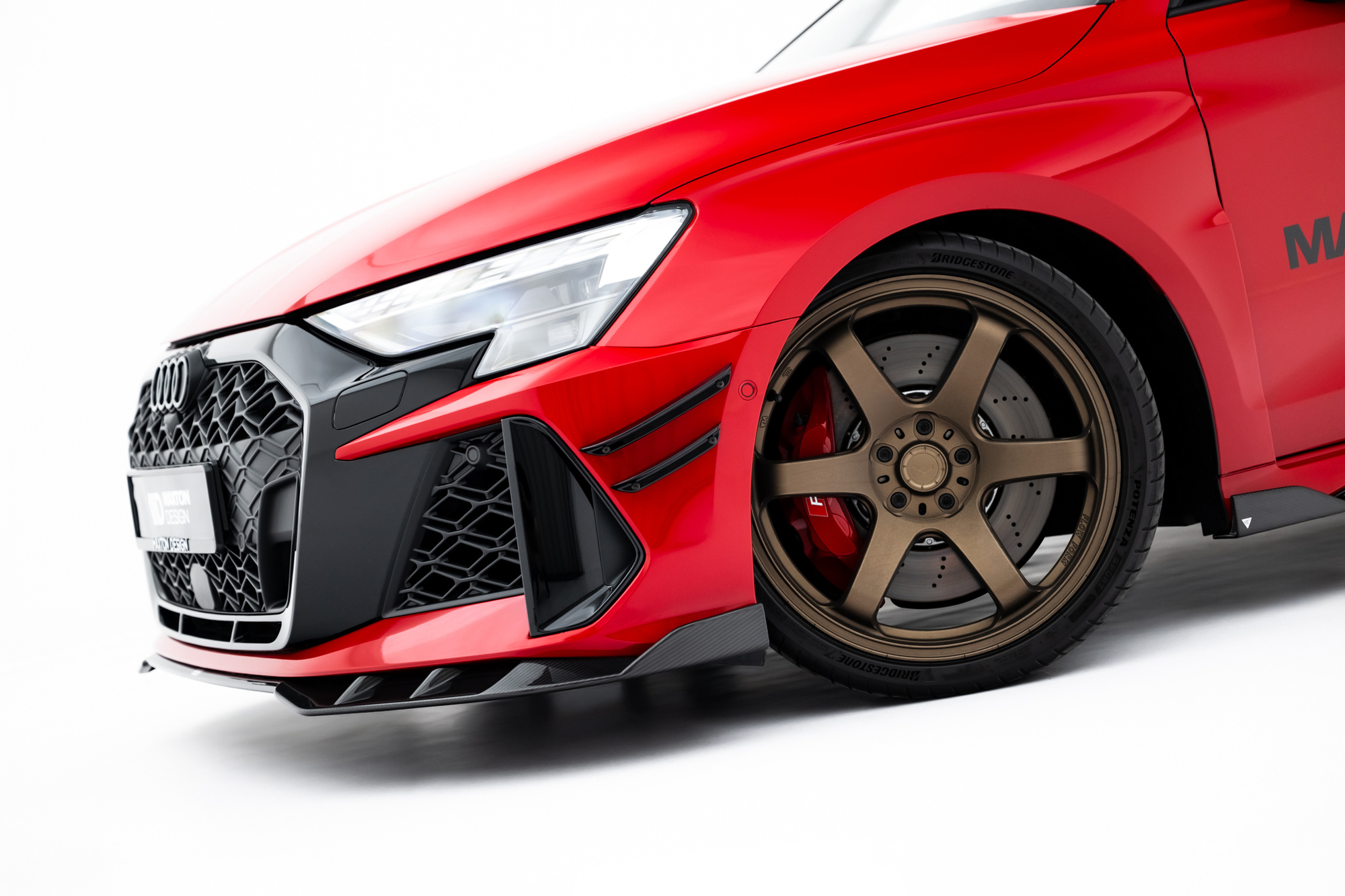 Prepreg Carbon Fiber Voorspoiler – Audi RS3 Sedan 8Y Facelift Maxton Design