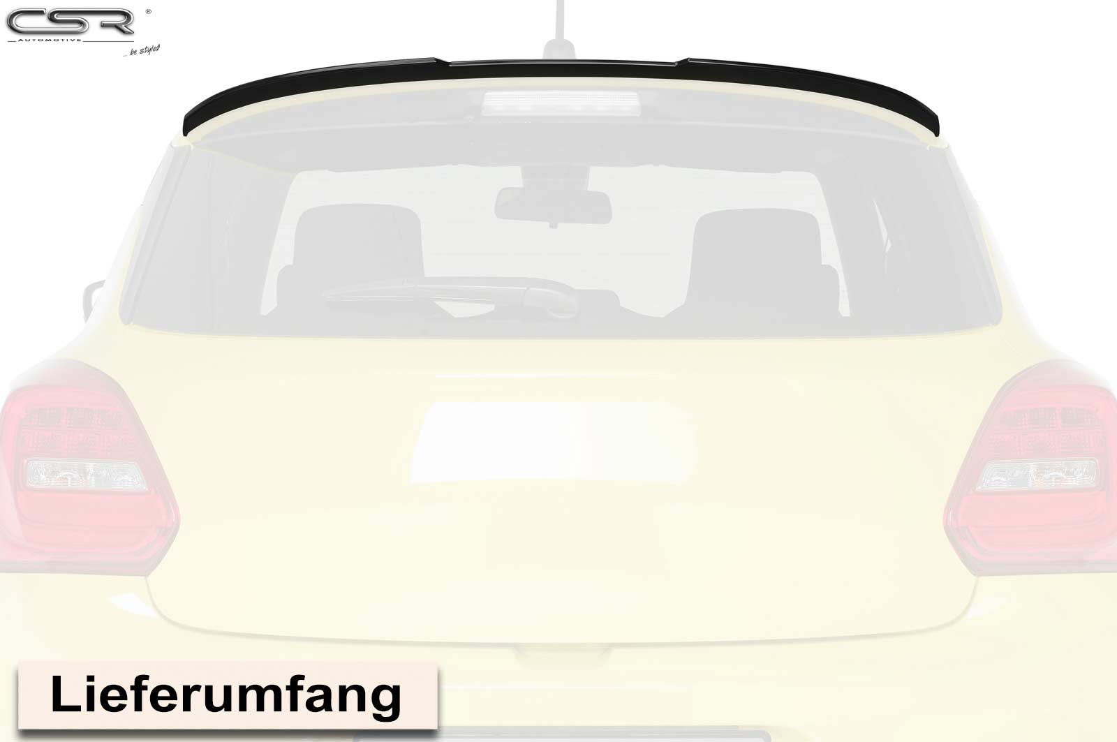 Achterspoiler Suzuki Swift 6 (RZ/AZ) Sport (2018–) Glans Zwart – CSR Automotive