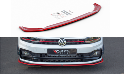 Voorspoiler VW Polo MK6 GTI Glans Zwart