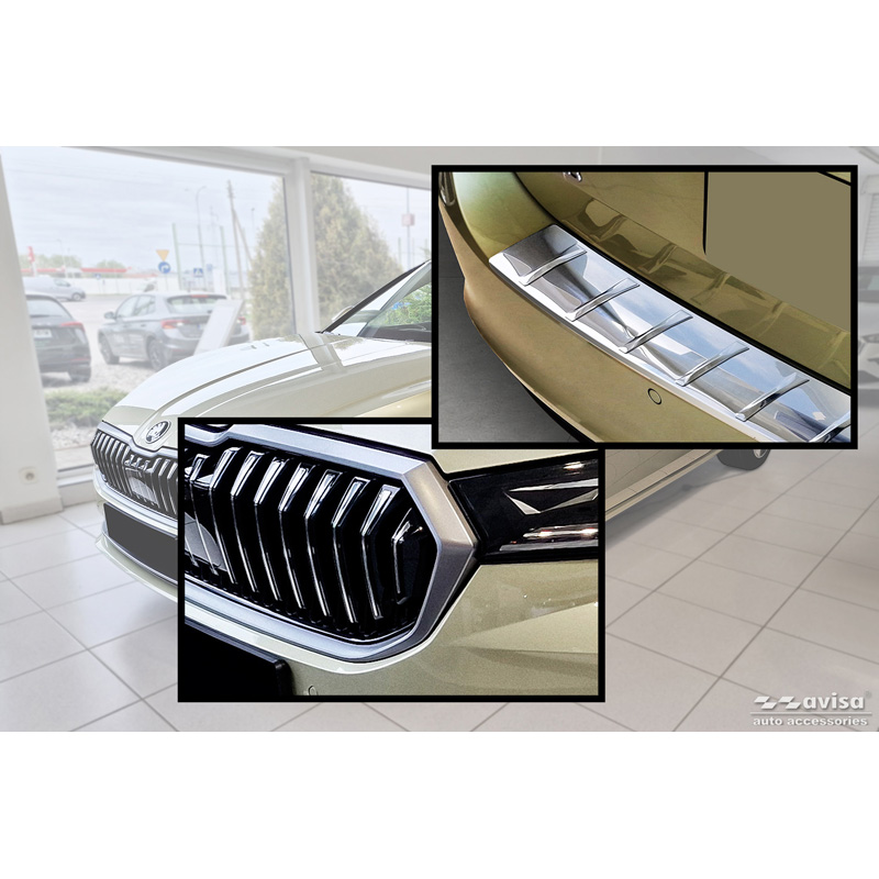 RVS Achterbumperprotector  Skoda Superb IV Combi 2023- 'Ribs'