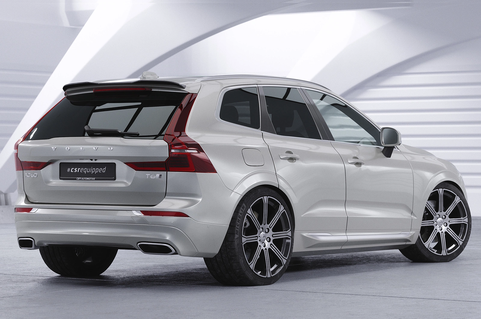 Achterspoiler Volvo XC60 (SPA) Glans Zwart van CSR Automotive (2017-)