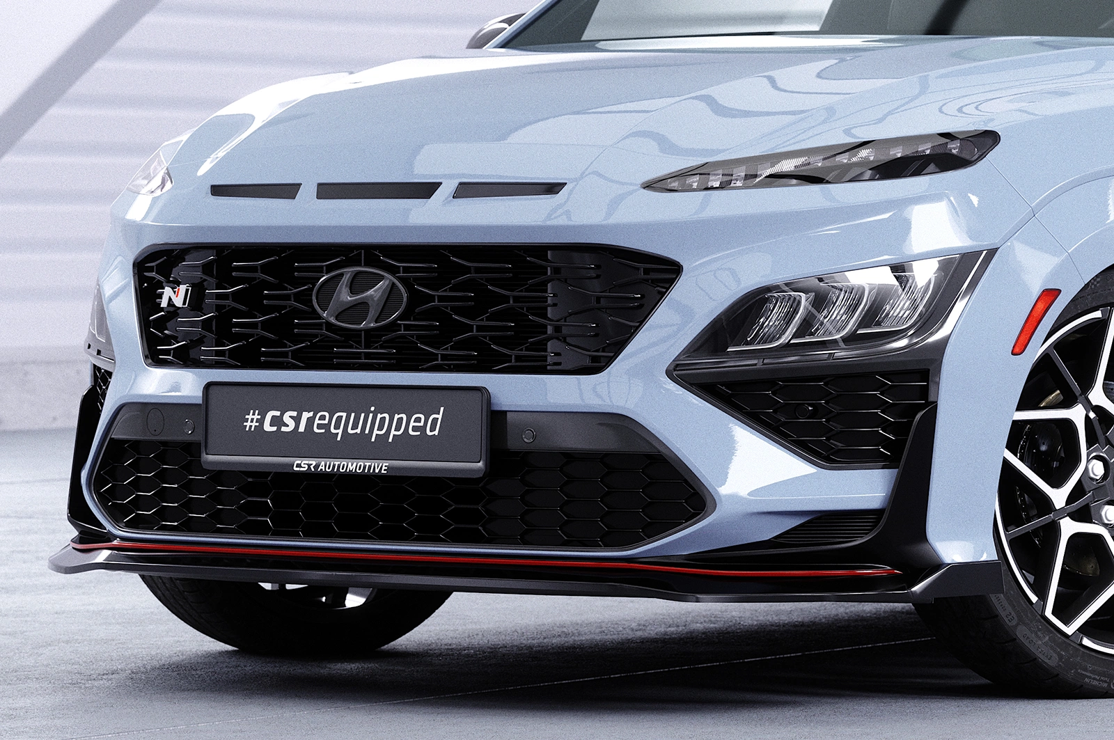 Voorspoiler Hyundai Kona N / N-Line glans zwart 2020–