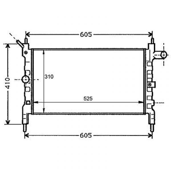 Radiator VECTRA B 95-02 607x374x24 BENZINE 1.6/2.2 +/-AC