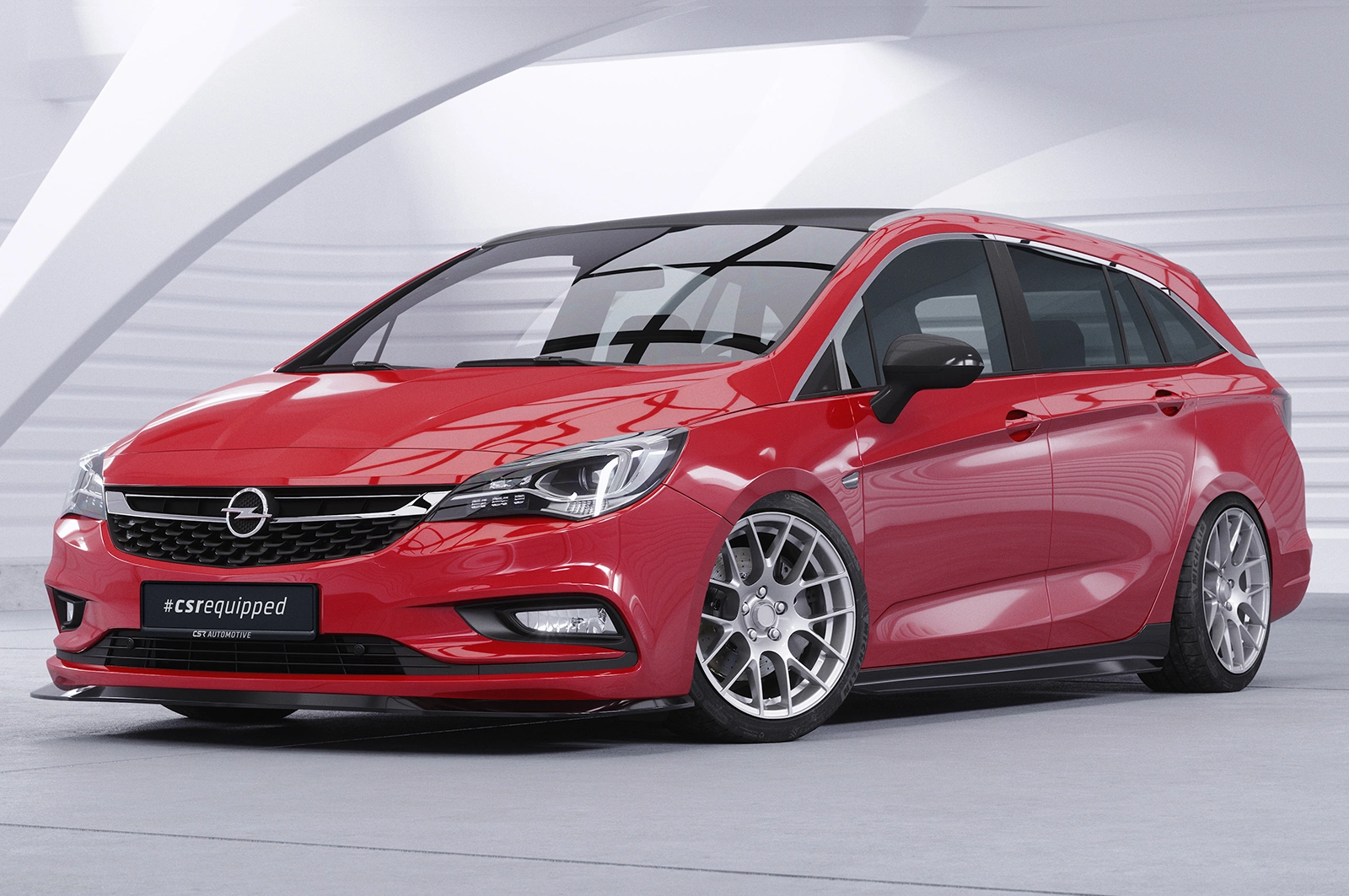 Voorspoiler Opel Astra K Glans Zwart – 2015–2019