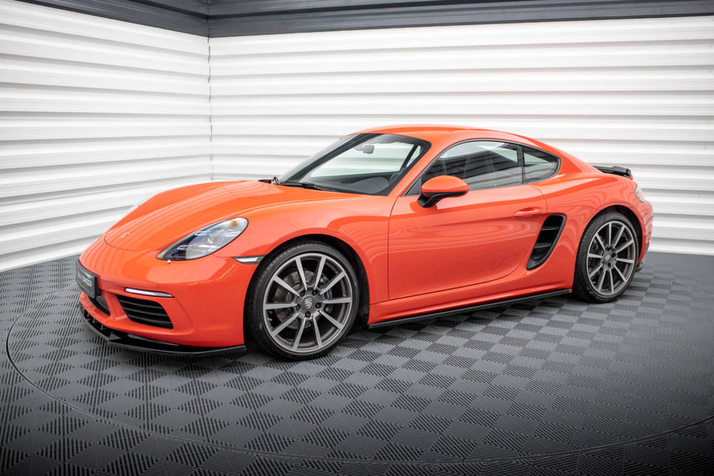 Zijskirts Porsche 718 Cayman 982c Maxton Glans Zwart