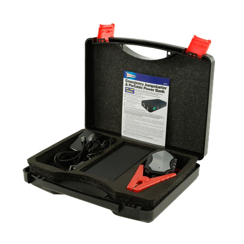 600A Nood-Jumpstarter & Draagbare Powerbank + LED Licht