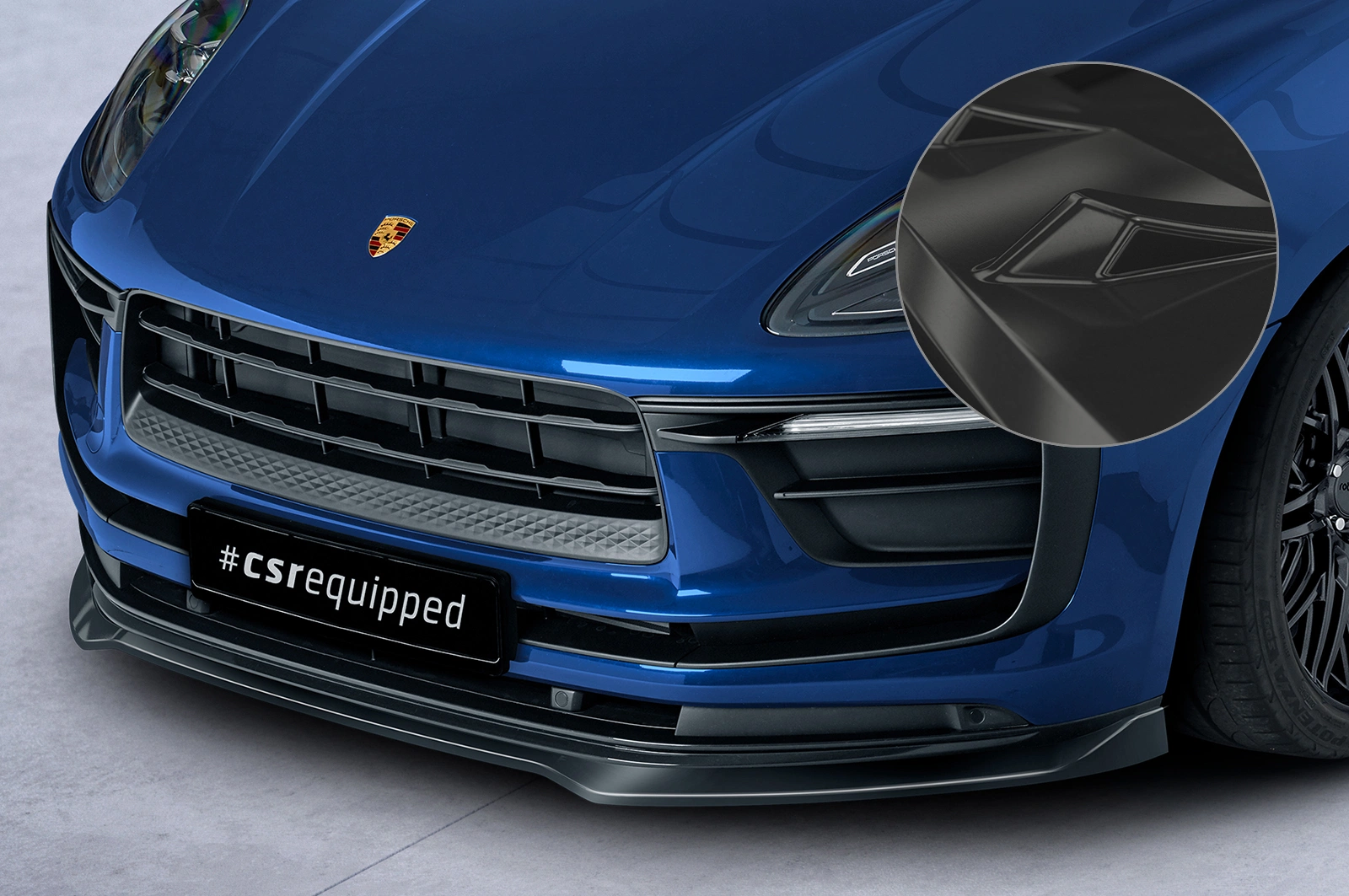 Voorspoiler Porsche Macan (Facelift) 2021- Glans Zwart – CSR