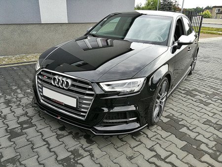 Voorspoiler V.2 Audi S3 / A3 S-Line 8V FL Glanzend zwart
