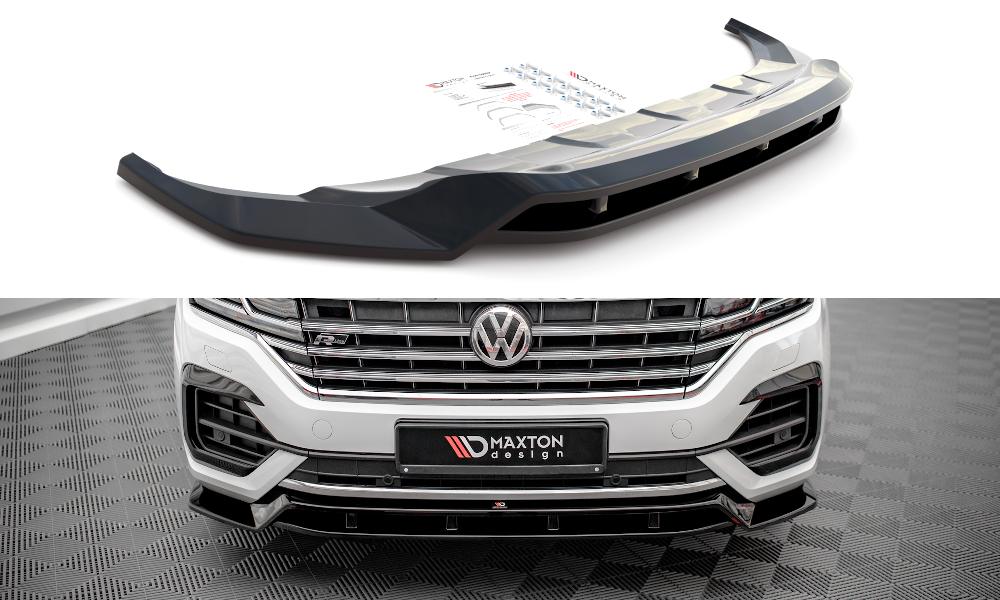 Voorspoiler Volkswagen Touareg MK3 R-Line Maxton Glans Zwart