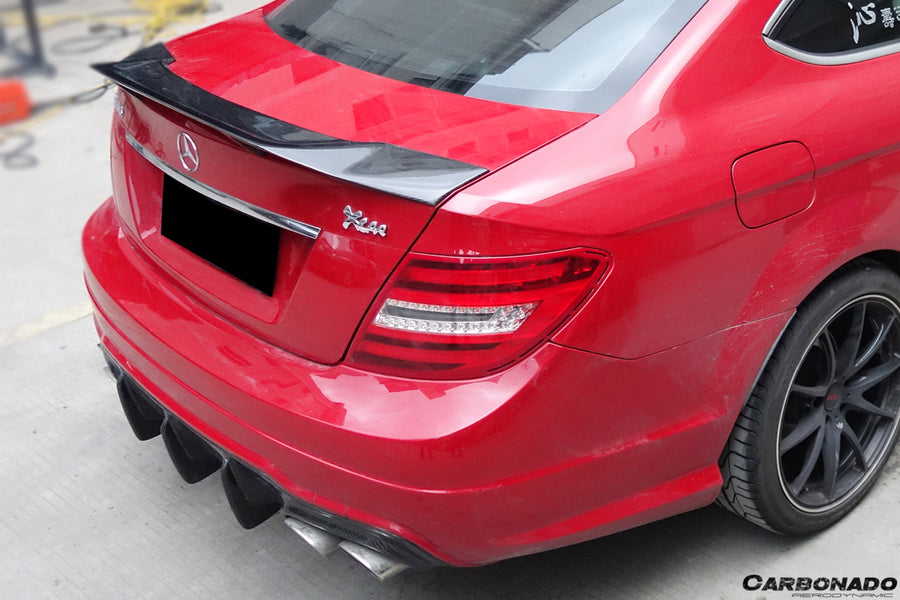 Mercedes Benz W204 C Class/ C63 AMG Coupe RT Style Carbon Fiber Spoiler