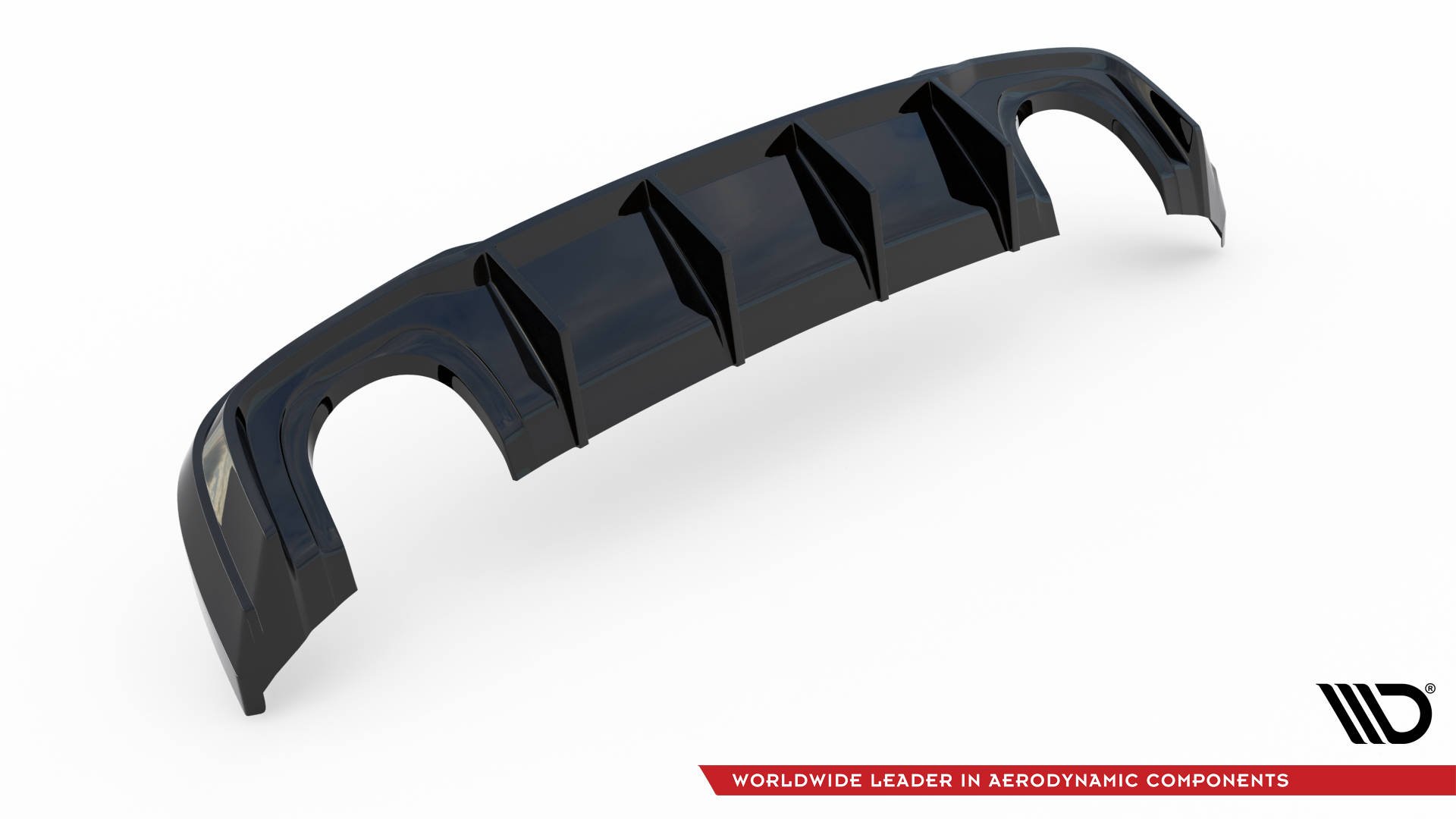 Achter Diffuser V.2 Audi RS3 8V Sportback Facelift Maxton Glanzend zwart