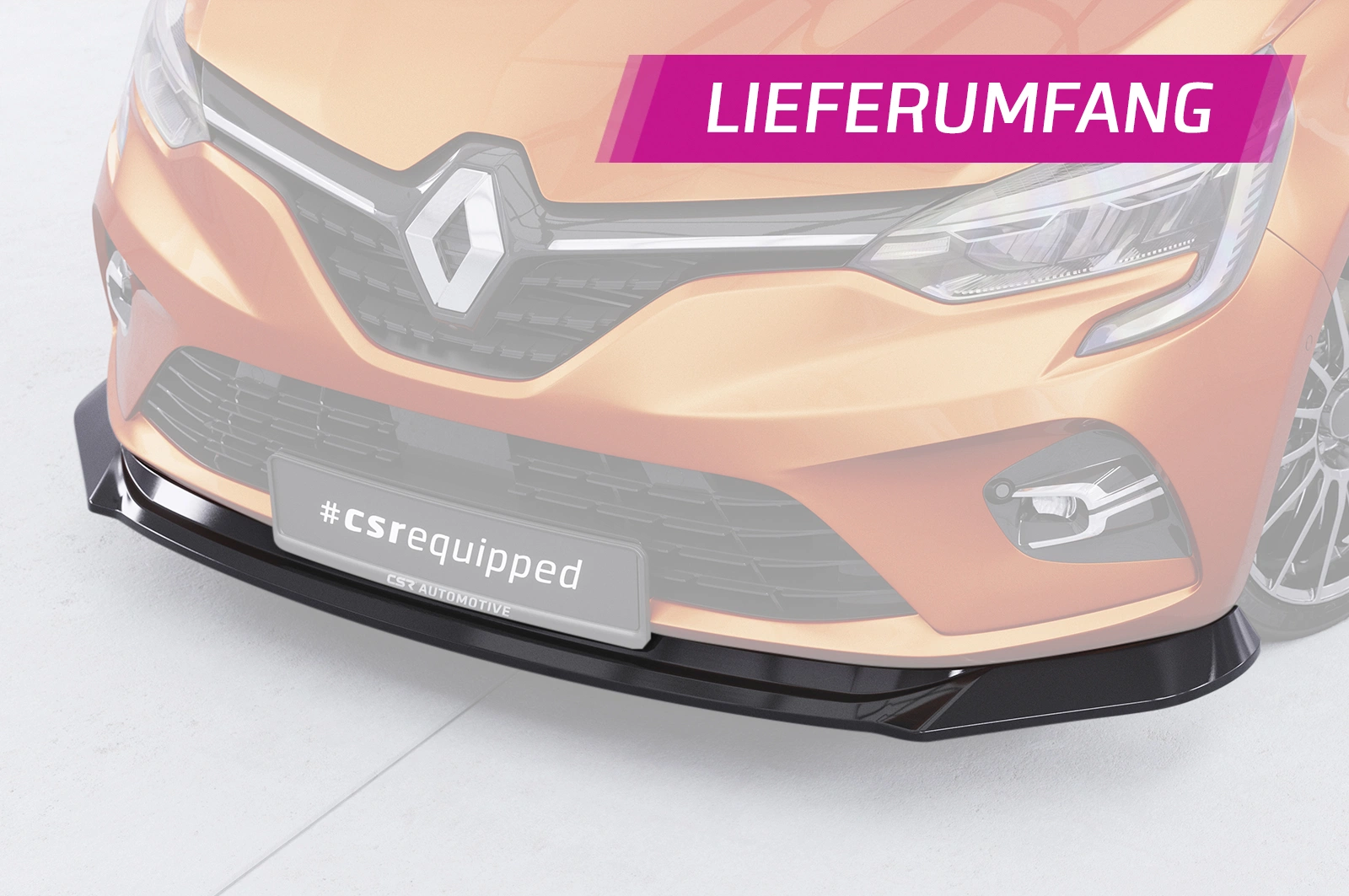 Voorspoiler  Renault Clio V glans zwart