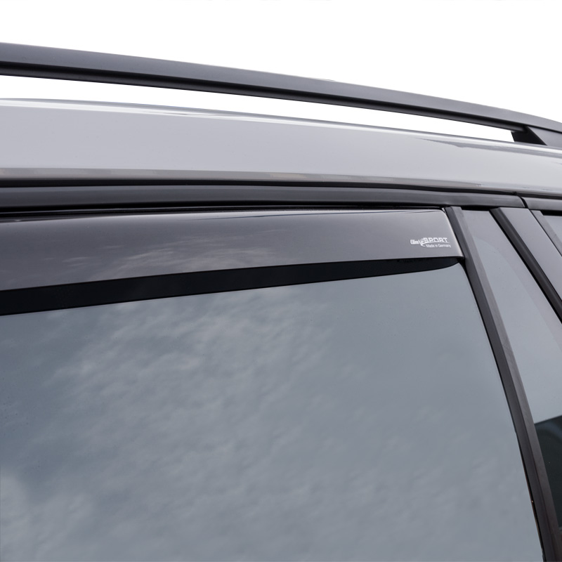 Zijwindschermen Dark  Skoda Kodiaq 2017- (enkel met zwarte raamlijsten)