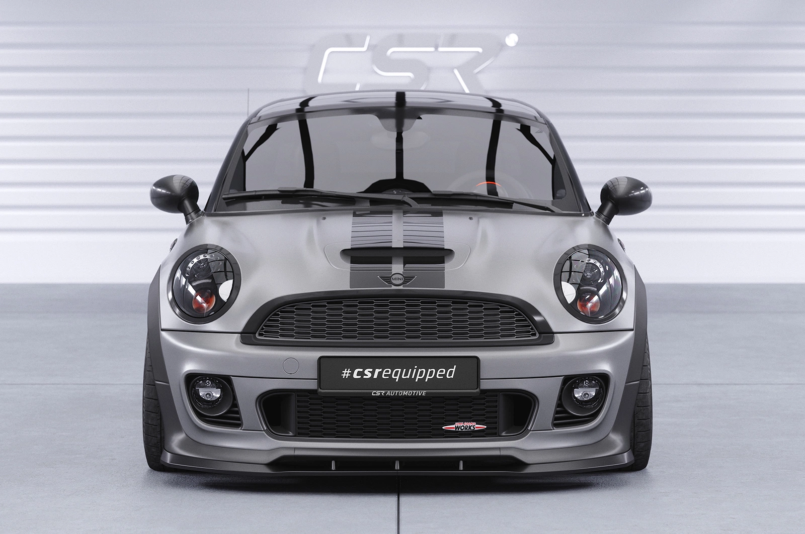 Voorspoiler Mini Cooper Coupe JCW (R58/R59) Glans Zwart – CSR Automotive