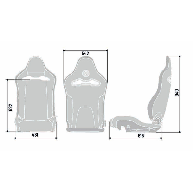 Sparco Sportstoel SPX SX - Bestuurdersversie (Links) - Zwart Leather/Alcantara + Carbon Rugleuning - Links Verstelbaar