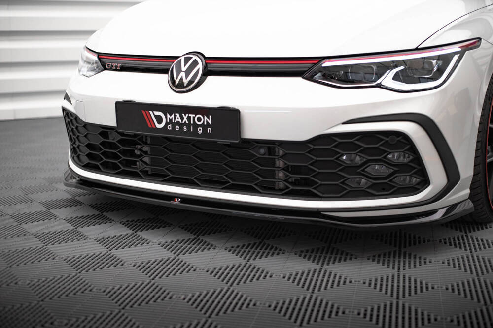 Voorspoiler V.7 Volkswagen Golf 8 GTI Glans Zwart