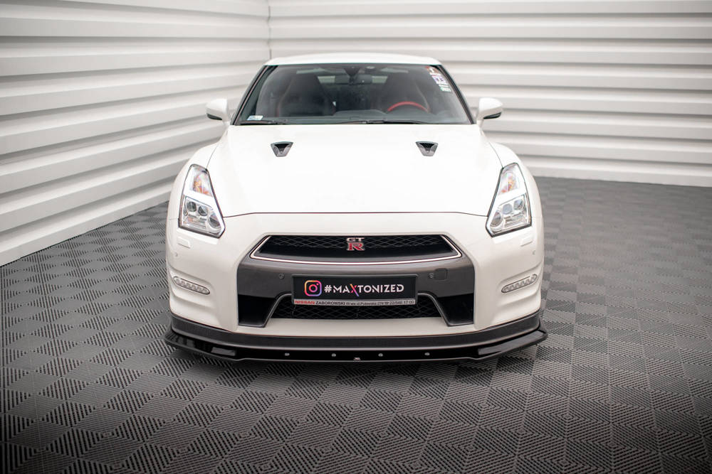 Voorspoiler Nissan GTR R35 11-16 Maxton Glans Zwart