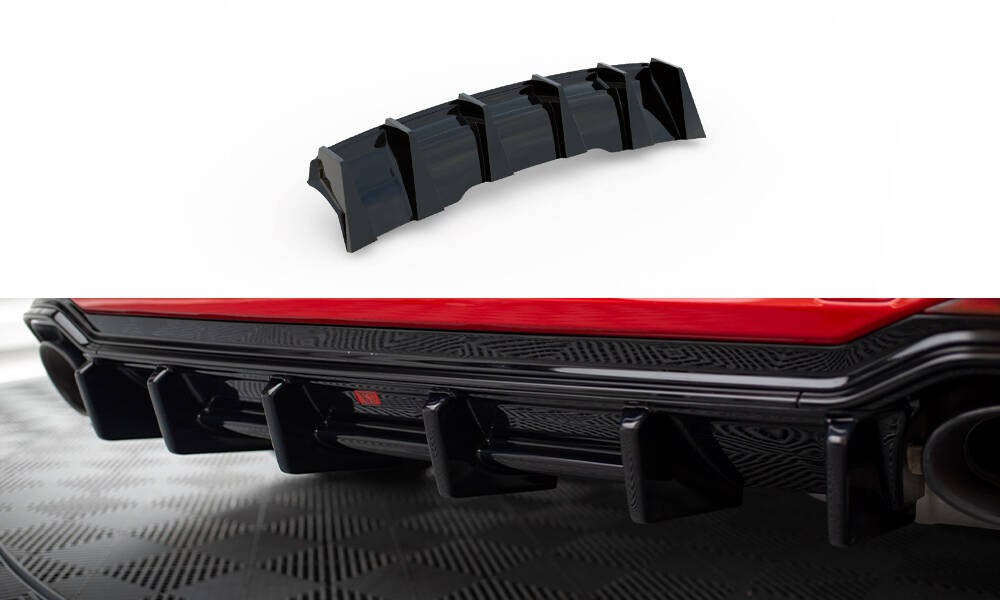 Diffuser Audi RS4 B9 Avant Glanzend Zwart