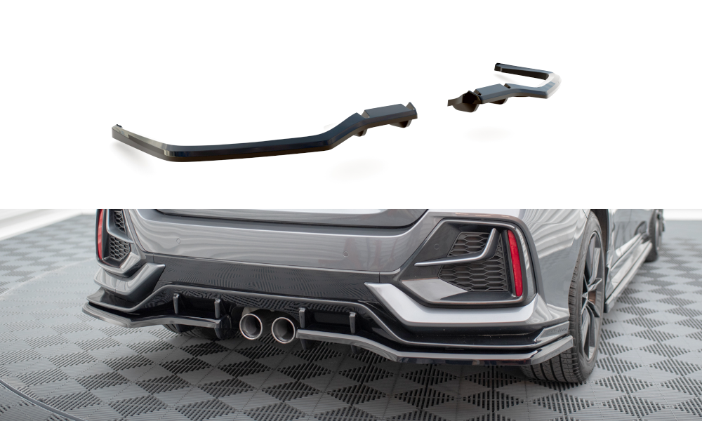 Diffuser Honda Civic Sport 2020 - 2023 Maxton Glans Zwart