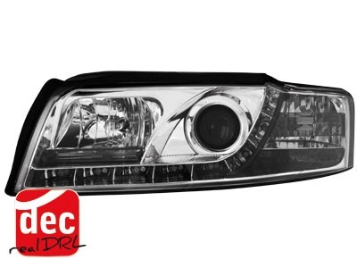 Headlights Audi A4 8E 01-04 Devil Eyes Dlite LED Chrome