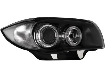 Faros BMW 1 Serie E87 Angel Eyes negro