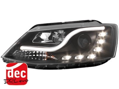 Headlights VW Jetta 11+ DRL black