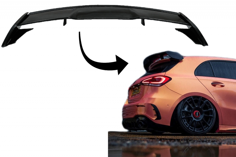 Dakspoiler Mercedes A klasse W177 A45 Look Glans Zwart