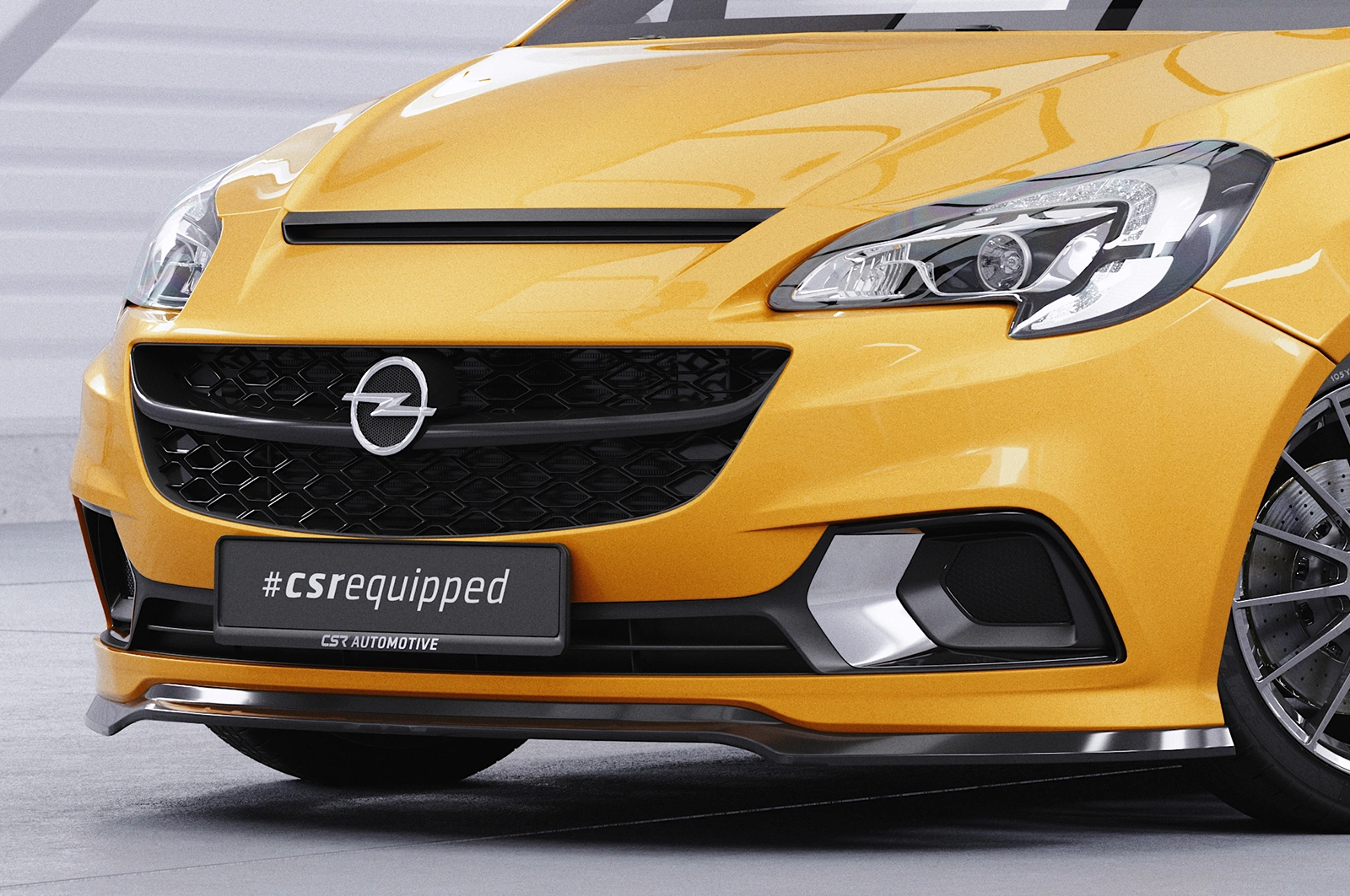 Voorspoiler Opel Corsa E OPC / GSi Glans Zwart van CSR Automotive (03/2015-06/2019)