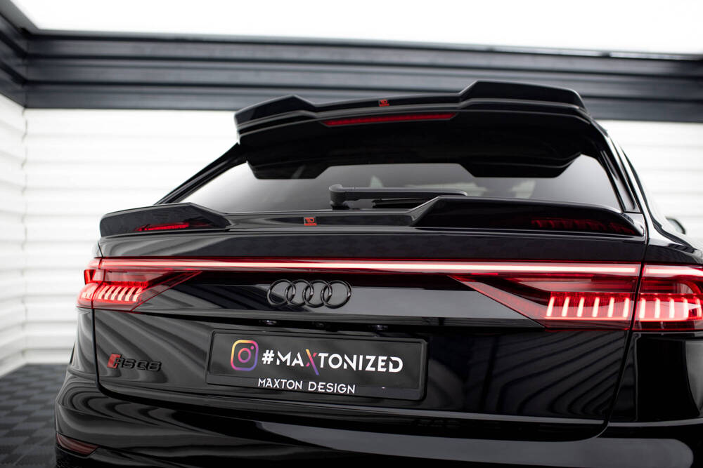 Spoiler Audi Q8 S-Line / SQ8 / RSQ8 Maxton Glans Zwart