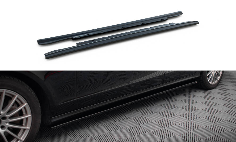 Zijskirts Mercedes CLS C218 Maxton Glans Zwart