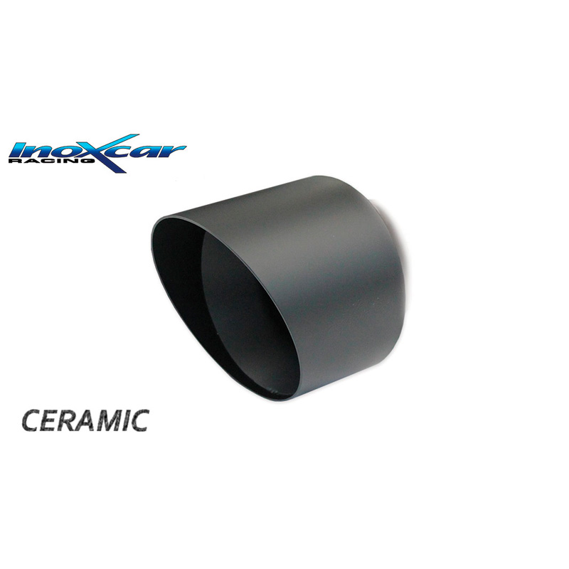 100% RVS Dubbele sportuitlaat  Volkswagen Golf VII 2.0 GTI 245pk 7.5 2017- 1x100mm Ceramic Black